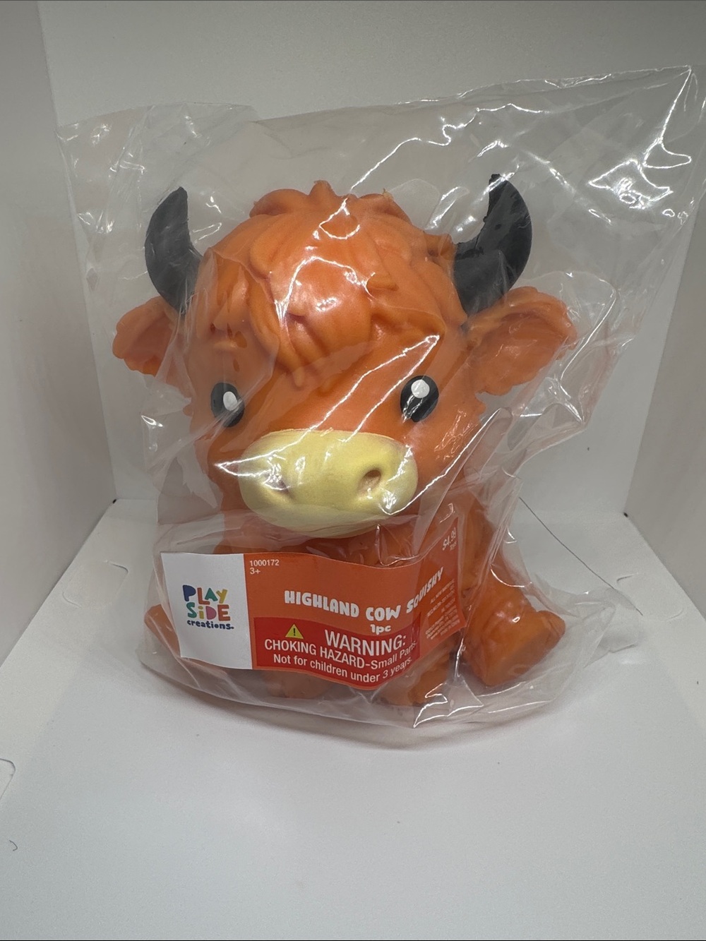 Viral Orange Highland Cow Squeaky Toy